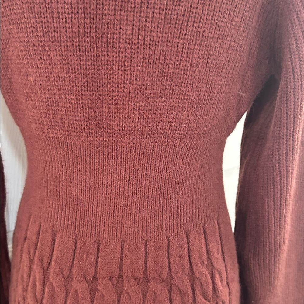 Cupshe Morning Brew Brown Mini Sweater Dress, Size Large, NWT - Picture 7 of 11
